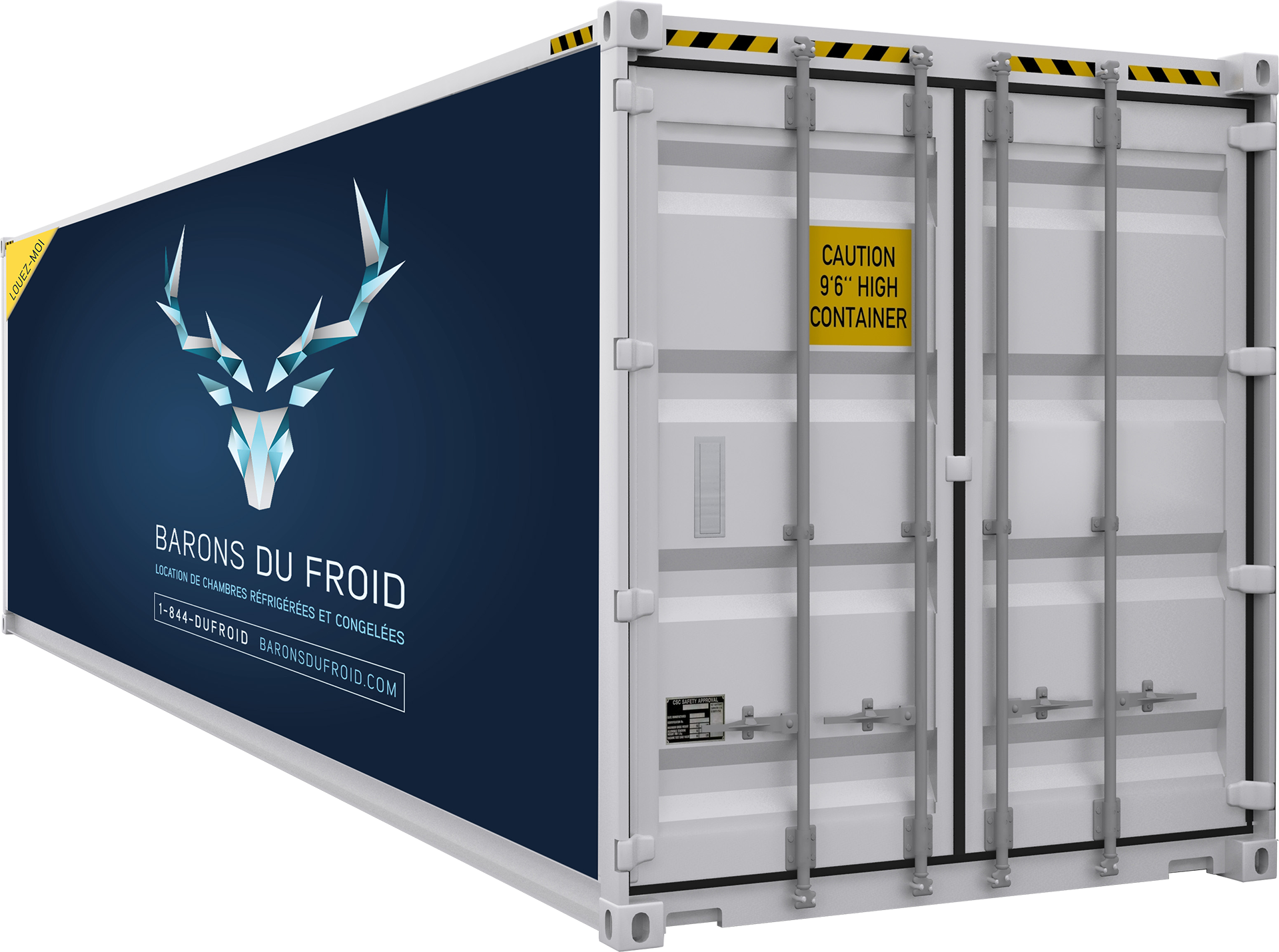 Grands Conteneur réfrigéré aux couleurs de Barons du Froid